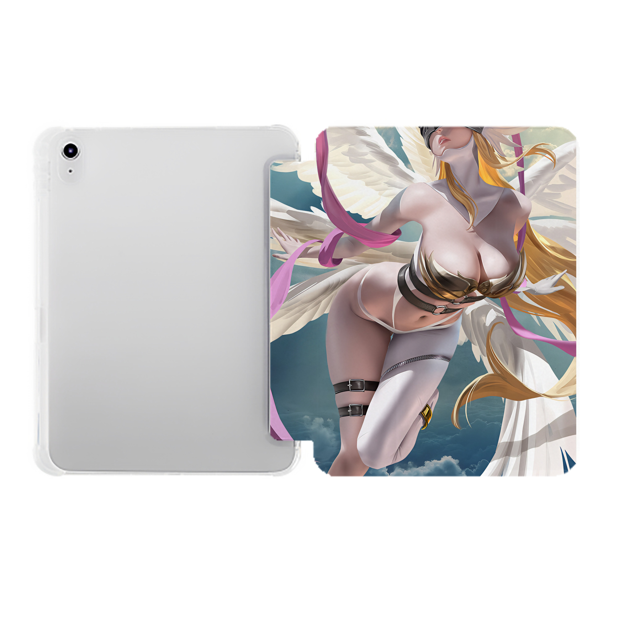 （画像用） Digimon デジタルモンスター/デジモン IPad ケース ペン収納付き 三つ折りスタンド PUレザー×シリコン 対応機種9.5/10.5/10.9インチ